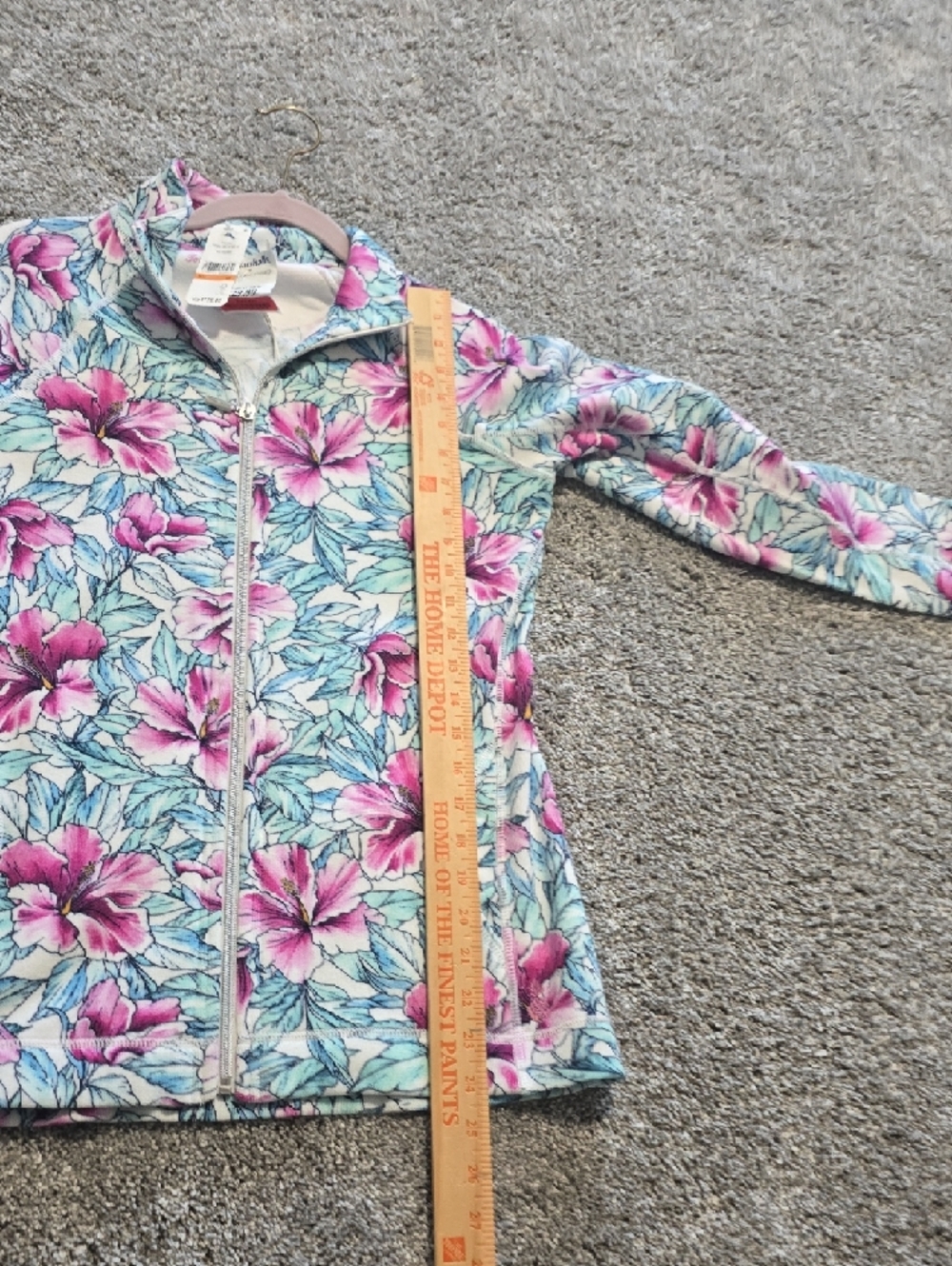 Tommy Bahama Pink & Aqua Floral Zip Jacket Small Nwt - Picture 4 of 7